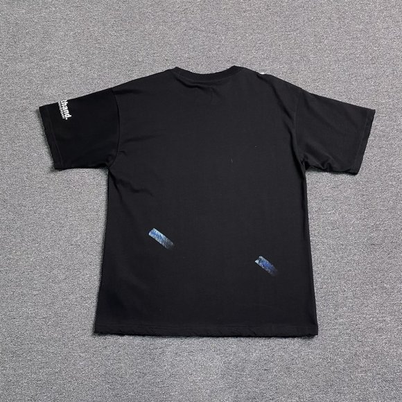 Gallery Black Short Sleeve Splash Print Letter T-Shirt - Picture 5 of 12